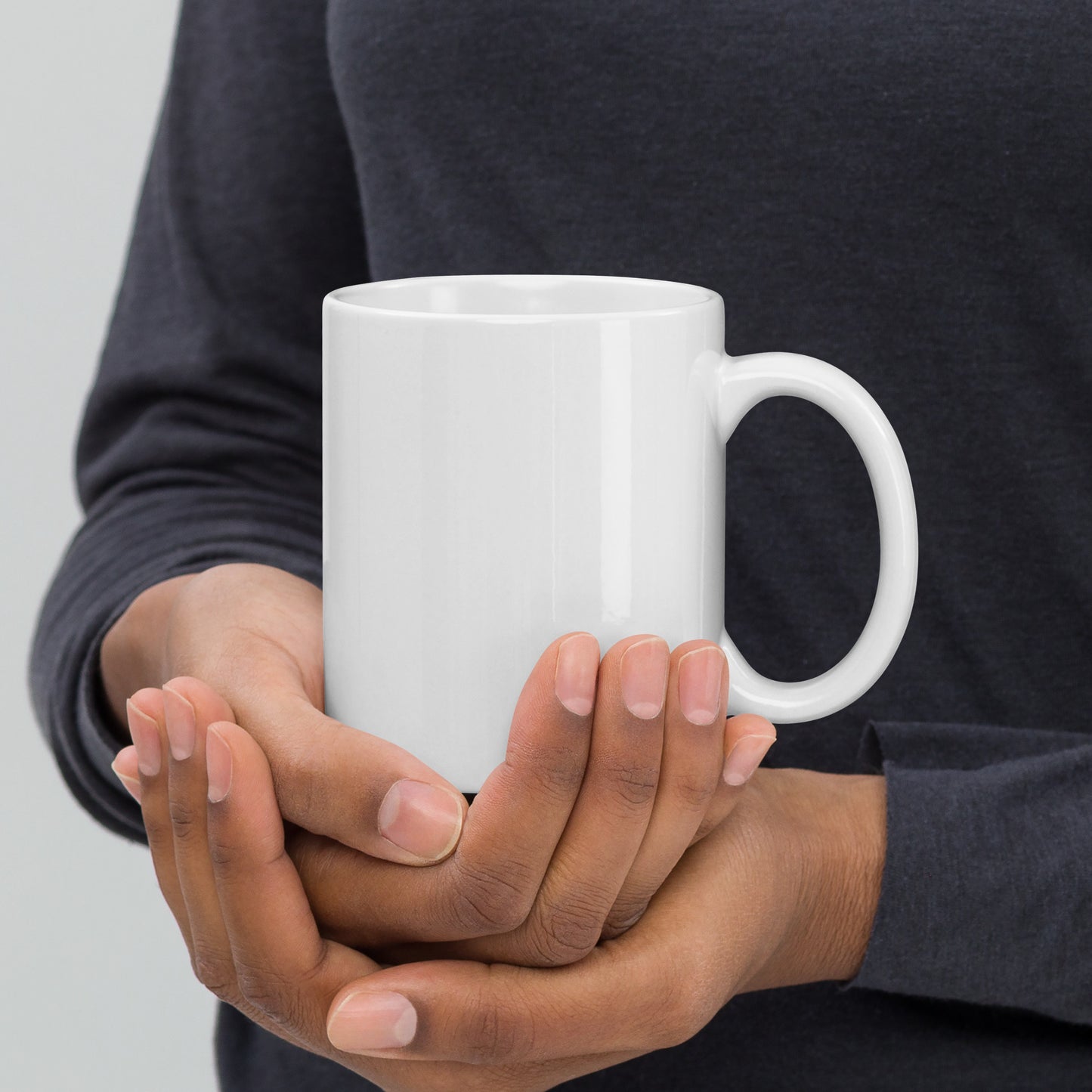 Adventure Awaits Mountain White glossy mug