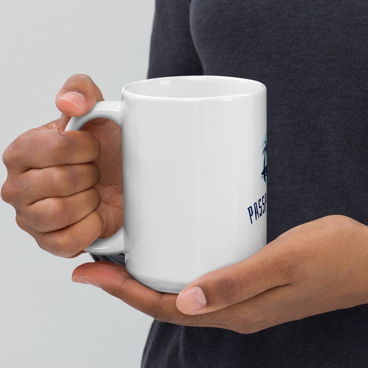 Passport Bros White glossy mug